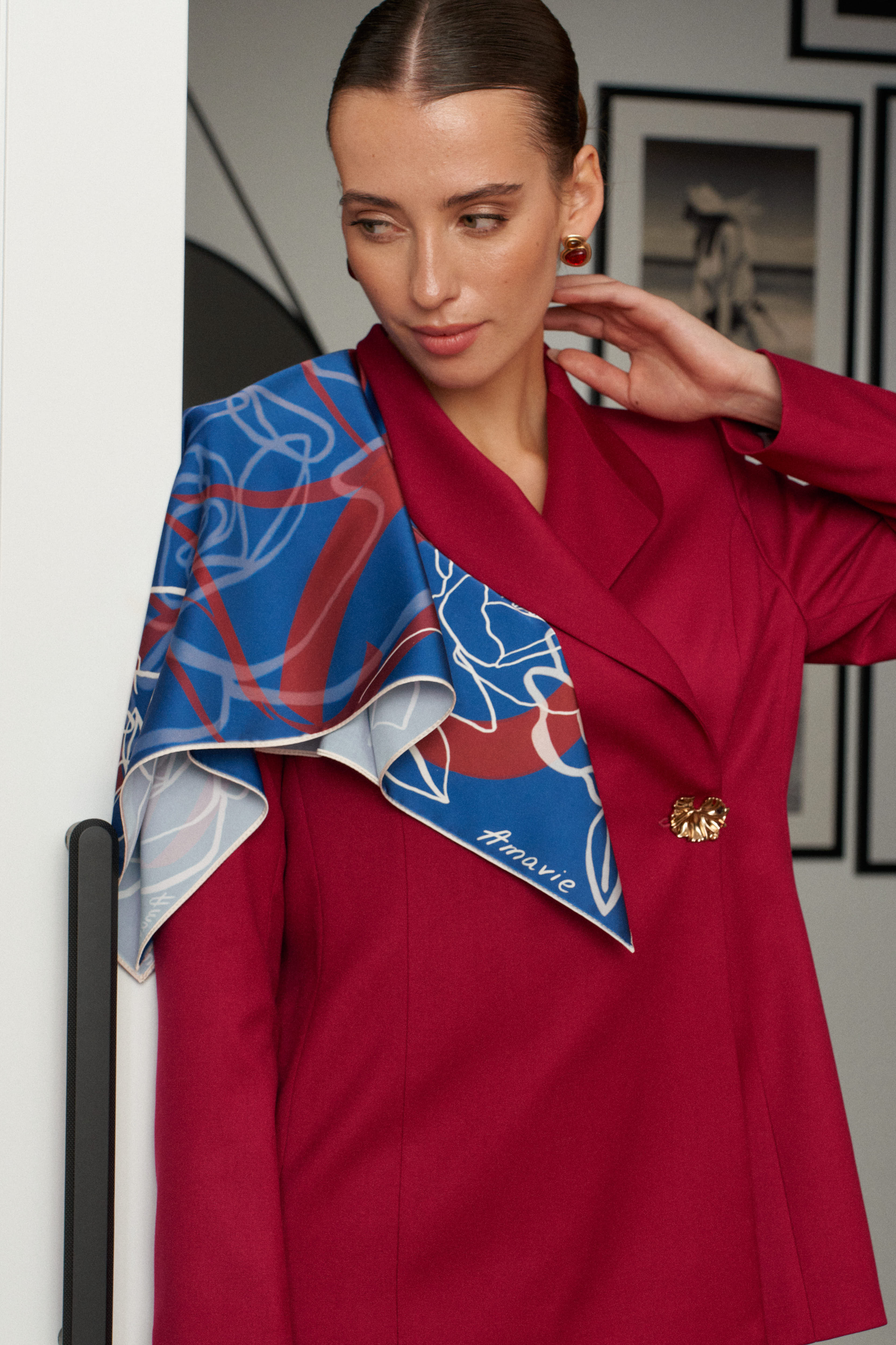 Платок с принтом Шепот Розы